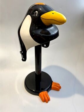 FUN-Damental Too Original Talking Penguin Paper Towel Holder Vintage TESTED